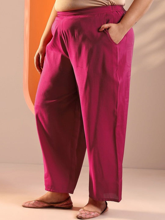Women Plus Size Ethnic Motifs Printed Kurta with Trousers & Dupatta